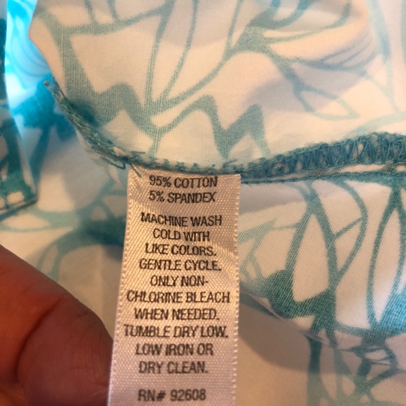 Passports Teal and White Blouse - Picture 6 of 6